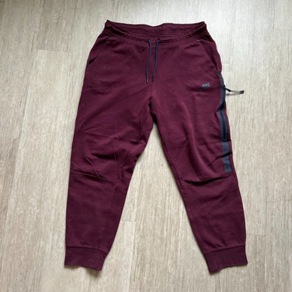 Burgundy Nike Sweat Pants - Picture 1 of 14